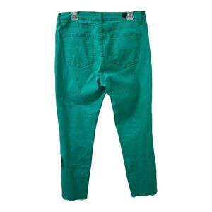 Kut From The Kloth Reese Green Denim High Rise Ankle Straight Leg Women's 12